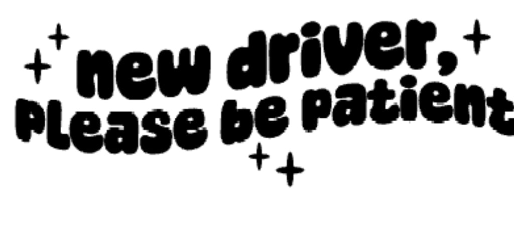 New or student driver car decals