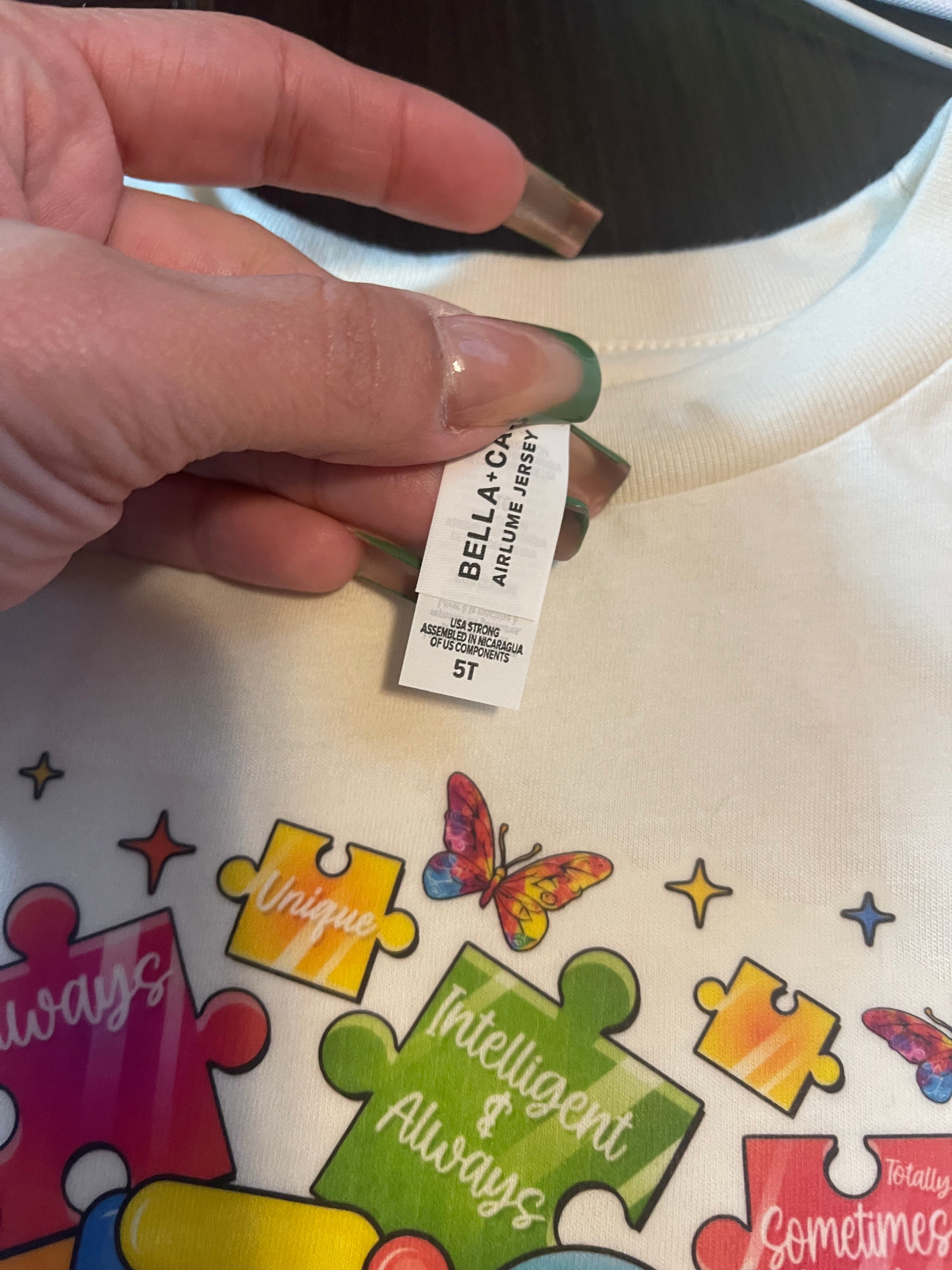 5t autism t-shirt