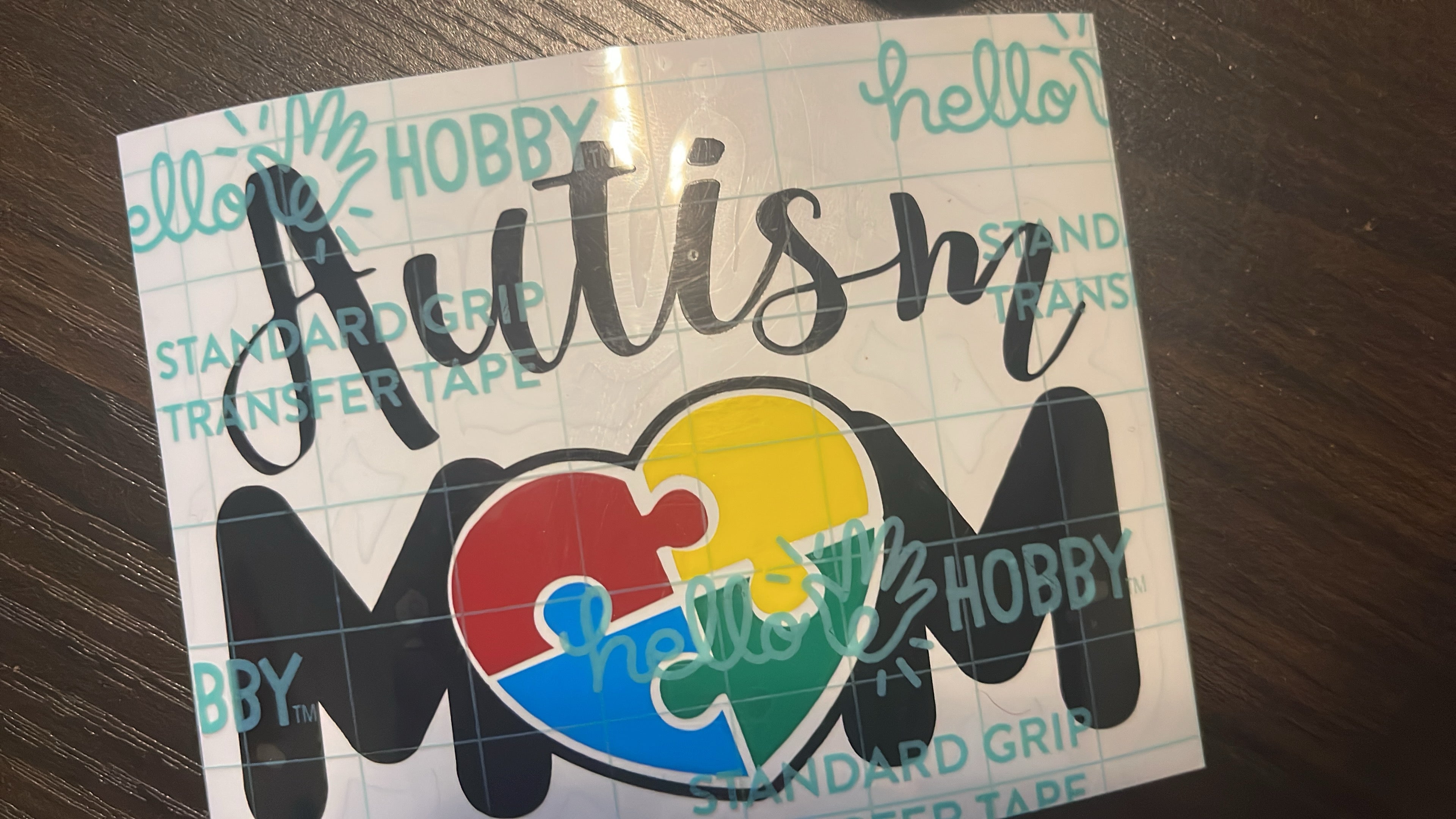Autism mom car decal