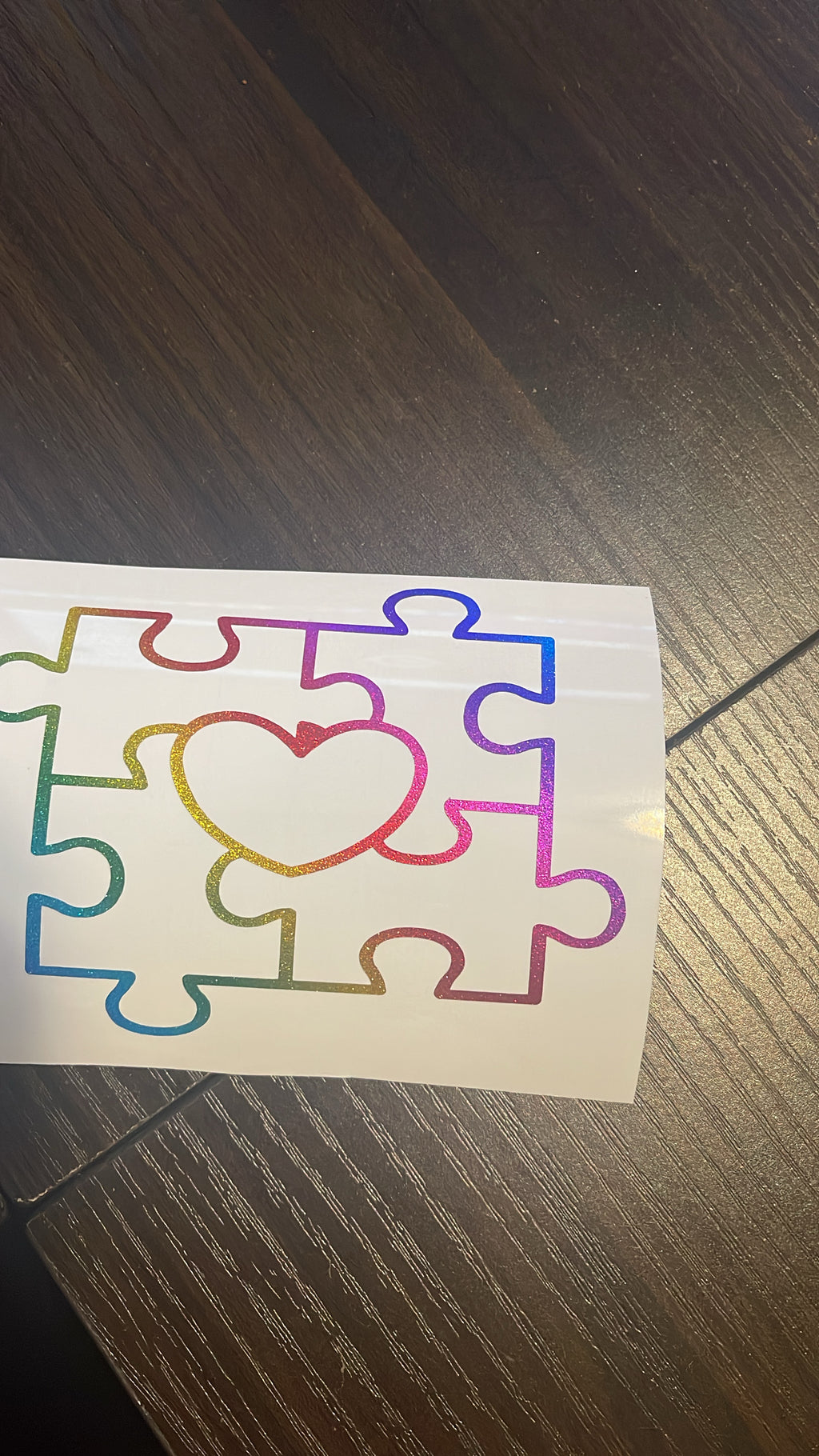 Square puzzle decal