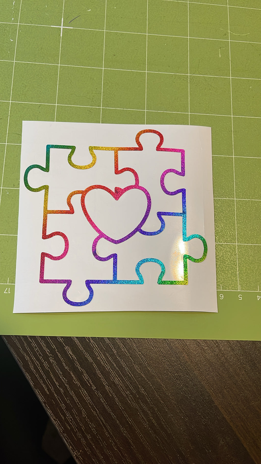 Square puzzle decal