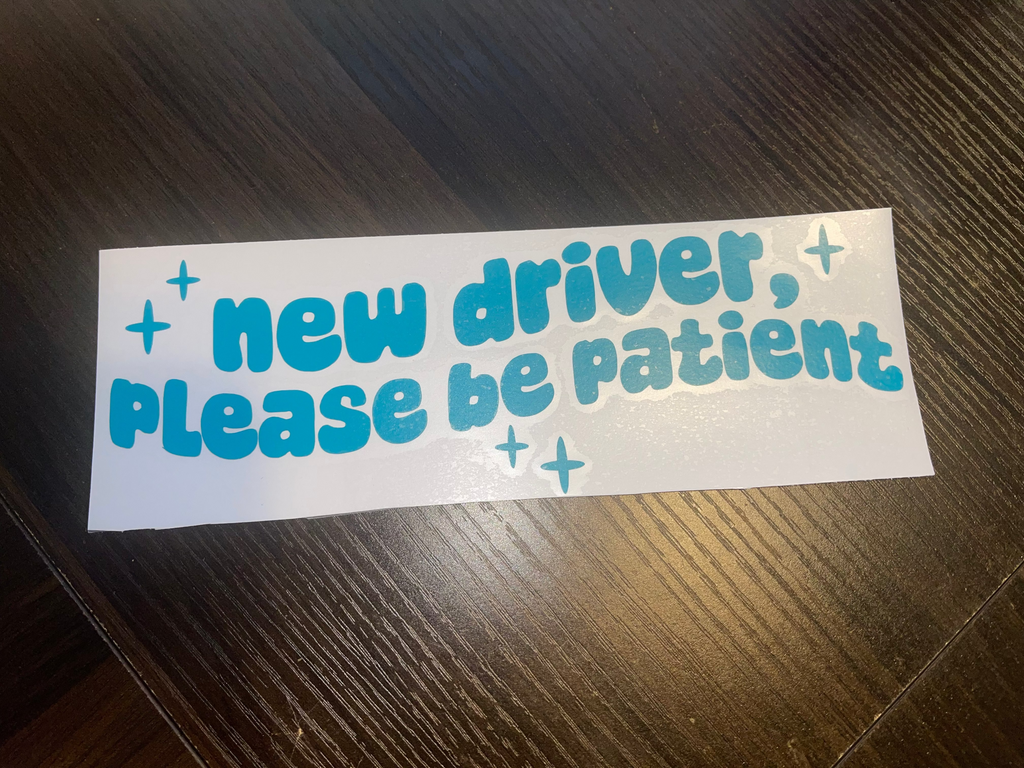 New or student driver car decals